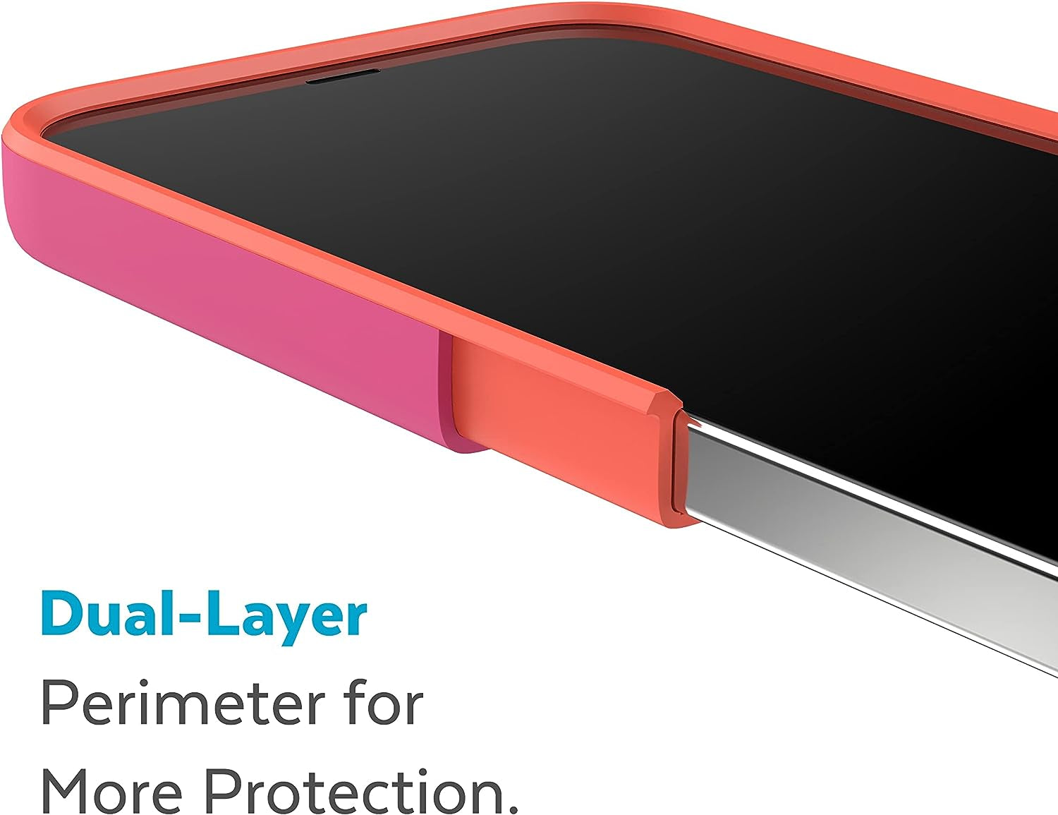 Speck Iphone 14 Pro Case - Slim Phone Case with Drop Protection, Scratch Resistant with Soft Touch for 6.1 Inch Iphone 14 Pro Case - Dual Layer Case, Digital Pink/Energy Red Candyshell Pro  Speck Products   