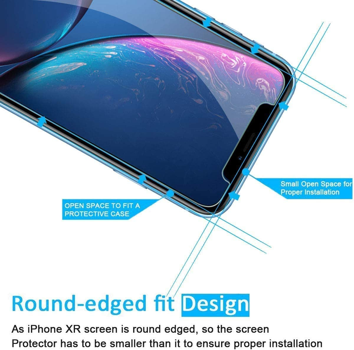 NEW'C [3 Pack] Designed for Iphone 11 and Iphone XR (6.1") Screen Protector Tempered Glass, Case Friendly Ultra Resistant  NEW'C   