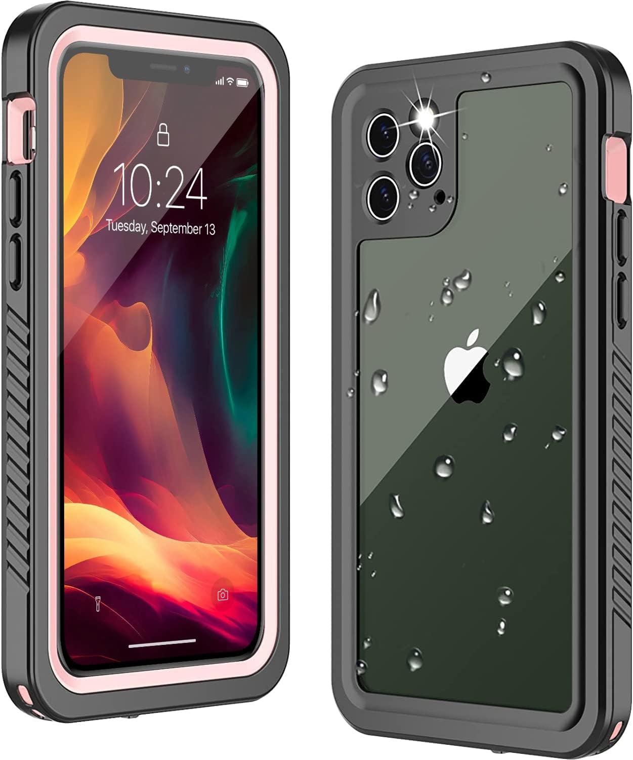 AMILIFECASES Clear Iphone 14 plus Case,With Screen Protector,Waterproof Iphone 14 plus Protective Case for Men Women,Apple Iphone 14 plus Phone Case Heavy Duty Shock Proof  AMILIFECASES Pink/Clear-1 Iphone 11 Pro 