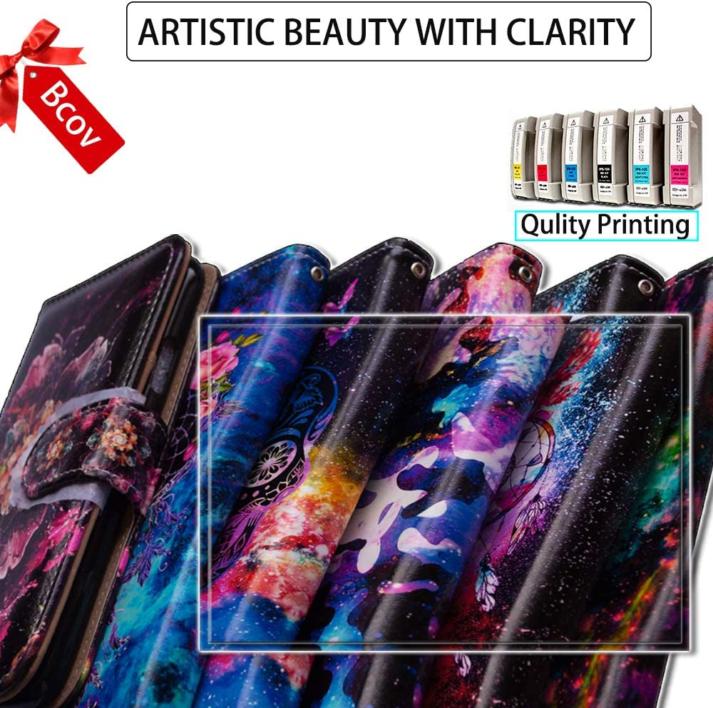 Bcov LG G8 Thinq Case,Lg G8 Case, Butterfly Leather Flip Case Wallet Cover with Card Slot Holder Kickstand for LG G8 Thinq 2019  Bcov   