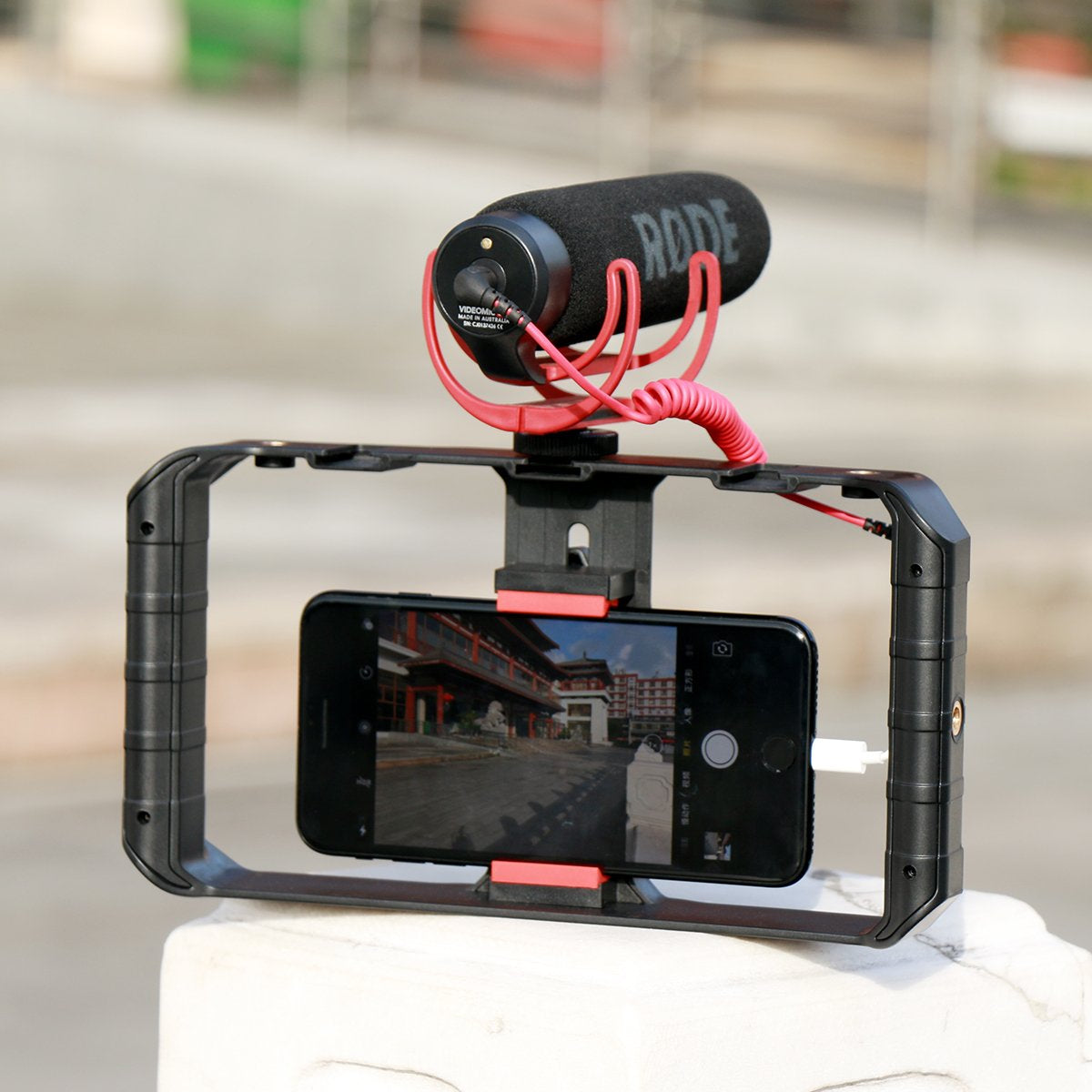 Ulanzi U Rig Pro Video Rig for Iphone, Phone Stabilizer Rig W Triple Cold Shoe Mount,Phone Tripod Mount for Iphone 11 Pro Max XS Max X 8 7 6 plus Oneplus 7 Pro Samsung Google Pixel Vlogging Filmmaking  Ulanzi   