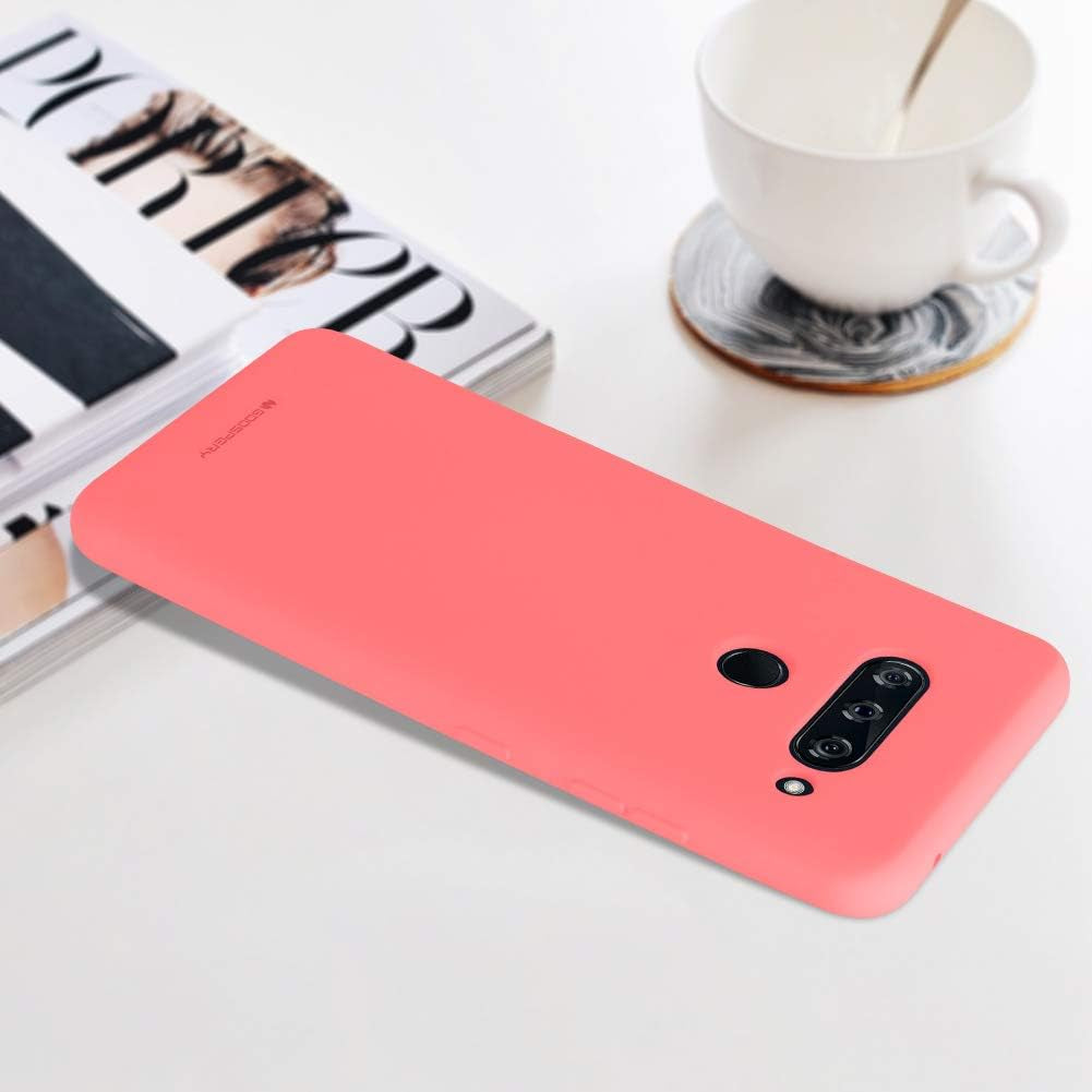GOOSPERY Soft Feeling Jelly for LG V40 Thinq Case (2018) Silky Slim Bumper Cover (Flamingo) LGV40-SFJEL-PNK  GOOSPERY   