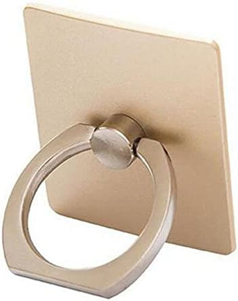 Cell Phone Ring Stand Holder Grip, 360° Cell Phone Ring Holder Stand Finger Kickstand, Cell Phone Ring Grip Holder for Back of Phone, Cell Phone Ring Grip Stand Silver Black Rose Gold  Mheijo Square Gold  