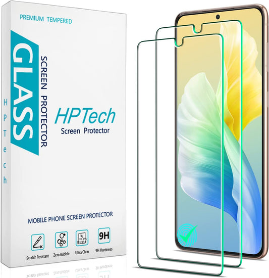 Hptech (2 Pack) Designed for Samsung Galaxy S21 plus 5G 6.7-Inch Tempered Glass Screen Protector, Supports Fingerprint Recognition, Easy Installation, anti Scratch, Bubble Free, Case Friendly  HPTech   