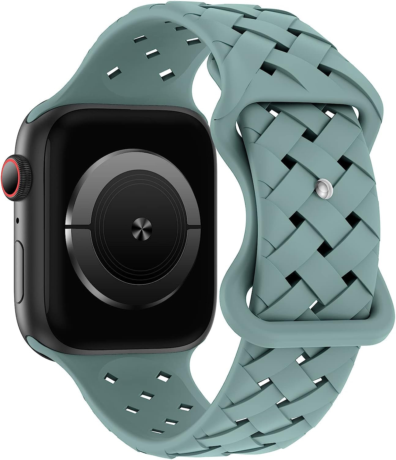 Distore Silicone Braided Weave Bands Compatible with Apple Watch 38Mm 40Mm 41Mm 42Mm 44Mm 45Mm 49Mm, Replacement Silicone Sport Breathable Strap for Iwatch Series Ultra SE 8/7/6/5/4/3/2/1 Women Men  Distore Cactus 38mm/40mm/41mm 