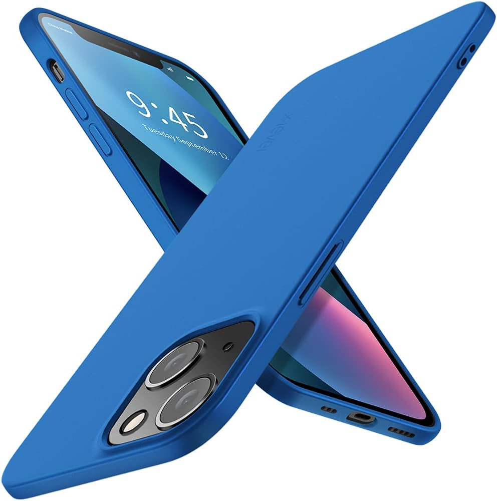 X-Level Compatible Iphone 13 Mini Case Slim Fit Ultra-Thin [Guardian Series] Soft TPU Matte Finish Coating Phone Cases Lightweight Back Cover for Iphone 13 Mini with Comfortable Grip (2021)-Green  Pipilu Blue  