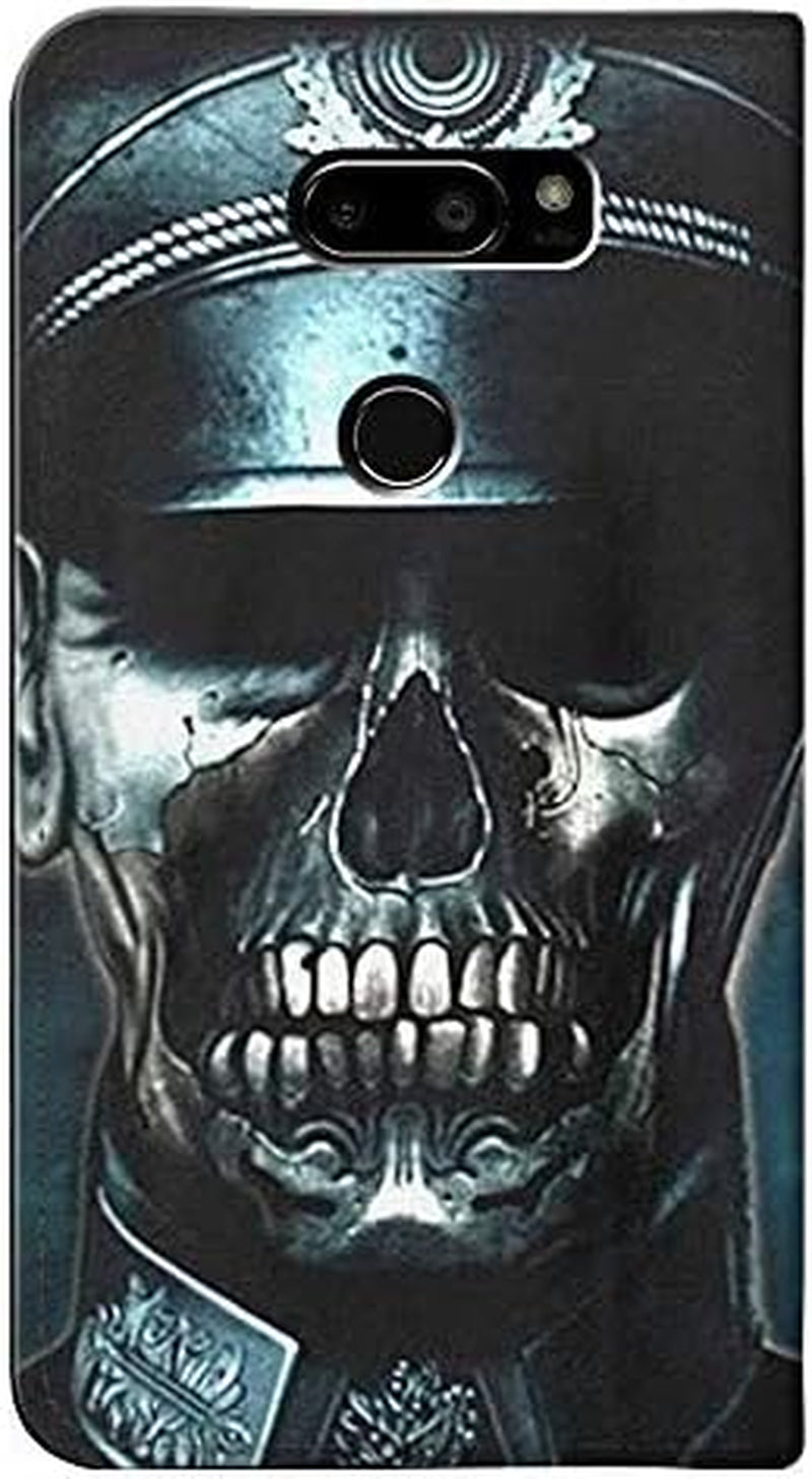 RW0754 Skull Soldier Zombie PU Leather Flip Case Cover for LG V30, LG V30 Plus, LG V30S Thinq, LG V35, LG V35 Thinq  jjphonecase   