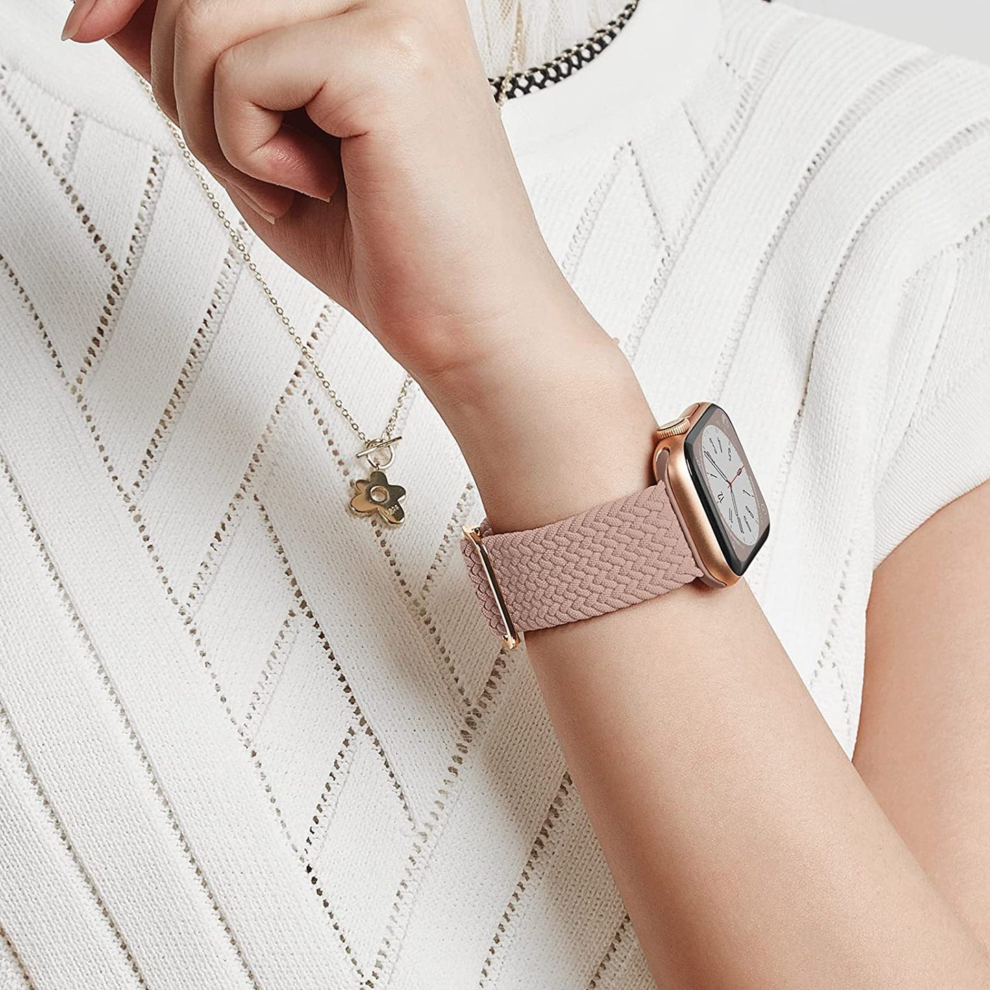 Braided Solo Loop Compatible with Apple Watch Band 38Mm 40Mm 41Mm 42Mm 44Mm 45Mm 49Mm for Women Men, Nylon Elastic Straps Wristbands for Iwatch Series Ultra SE 8 7 6 5 4 3 2 1  Suitisbest   