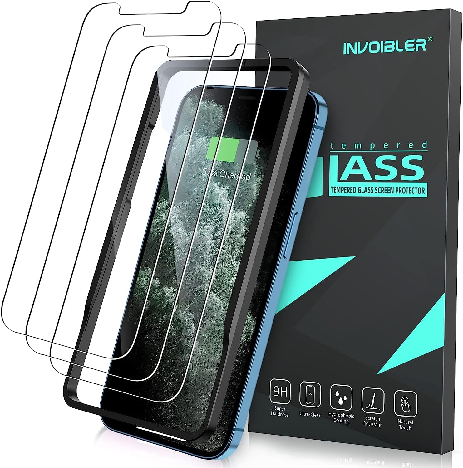 Invoibler 3 Pack Screen Protector Compatible with Iphone 11 Pro/Xs/X, Iphone 11 Pro/Xs/X Screen Protector Tempered Glass, 5.8 Inch [Anti-Scratch] [Bubble Free]  Invoibler iPhone 11 Pro Max/iPhone Xs Max  