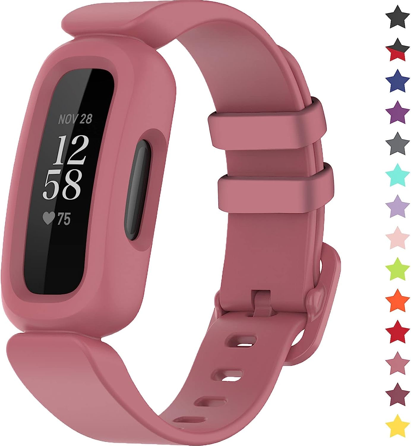 Topperfekt Bands Compatible with Fitbit Ace 3 for Kids, Soft Silicone Waterproof Bracelet Accessories Sports Watch Strap Replacement for Fitbit Ace 3 Boys Girls  TopPerfekt Watermelon  