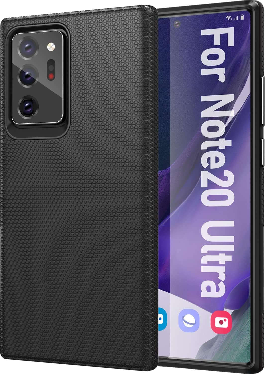 Rayboen for Galaxy Note 20 Ultra Case, Dual Layer Military Grade Shockproof Heavy Duty Protection Cover, Phone Case for Samsung Galaxy Note 20 Ultra 5G - Navyblue  Rayboen B- Black  