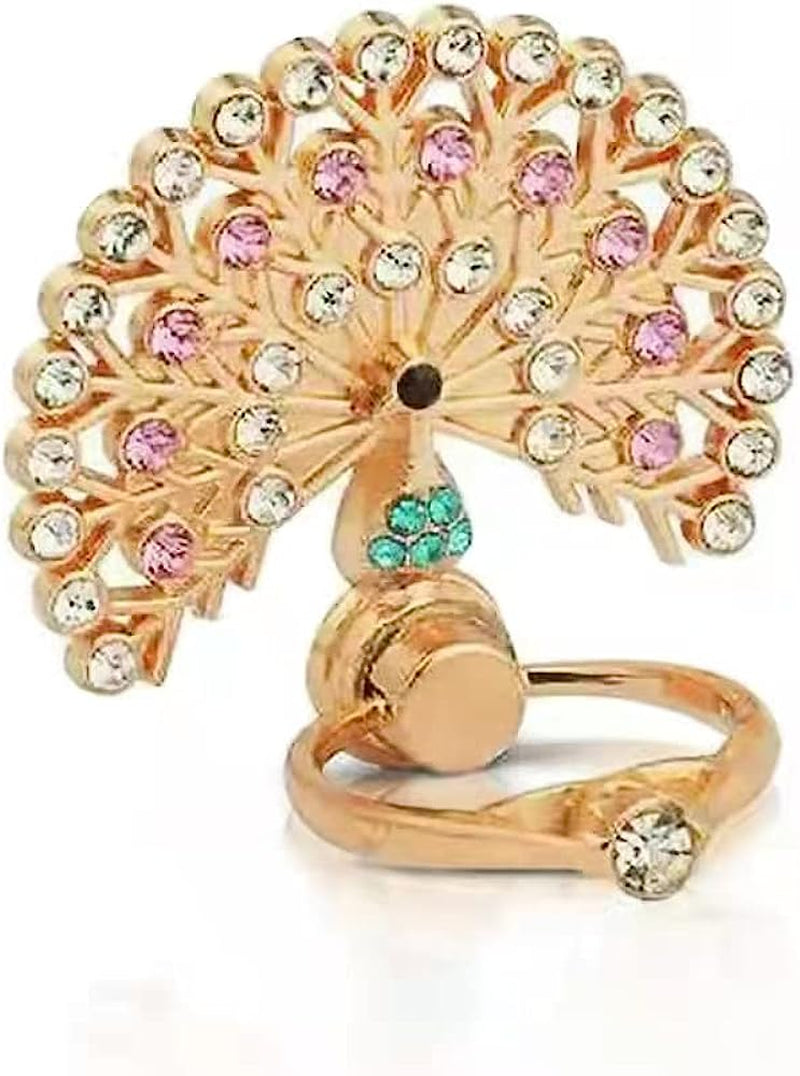 Cell Phone Ring Stand Holder Grip, 360° Cell Phone Ring Holder Stand Finger Kickstand, Cell Phone Ring Grip Holder for Back of Phone, Cell Phone Ring Grip Stand Silver Black Rose Gold  Mheijo Peacock  