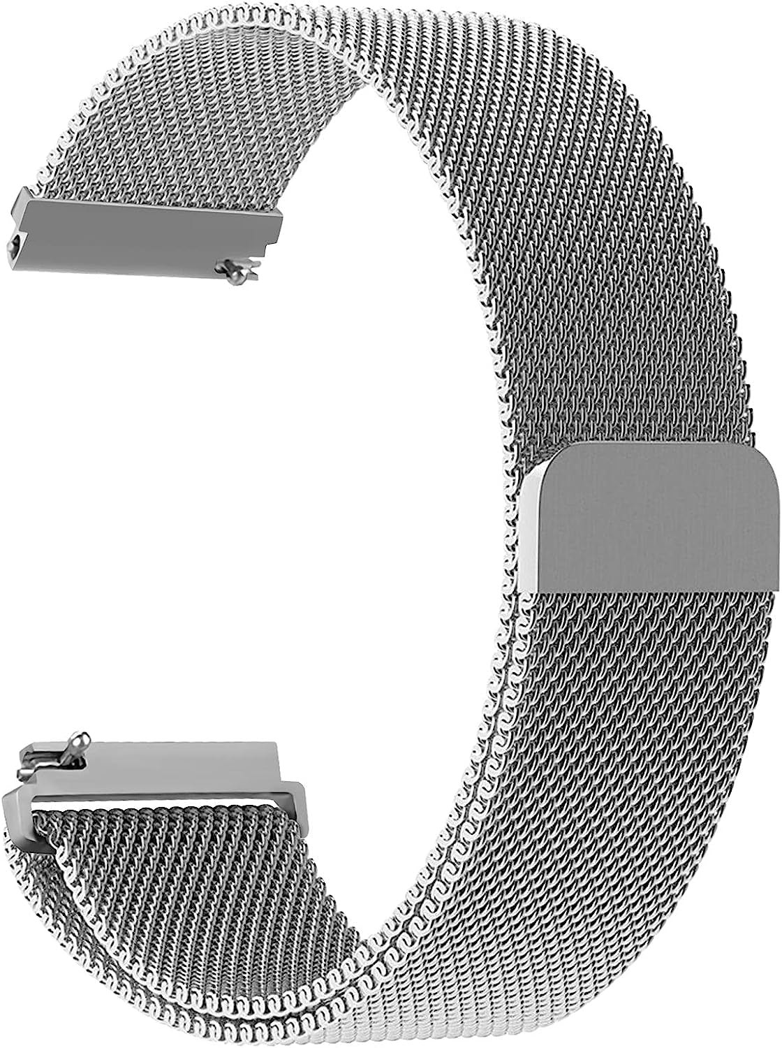 20Mm Quick Release Watch Band Metal Strap for Samsung Galaxy Watch 5 4 3 40Mm 41Mm 42Mm 44Mm 45Mm 46Mm Magnetic Mesh Watch Band for Amazfit Bip U Pro/Gts for Galaxy Watch Active/Active 2 40Mm 44Mm  DMVEIMAL Silver  