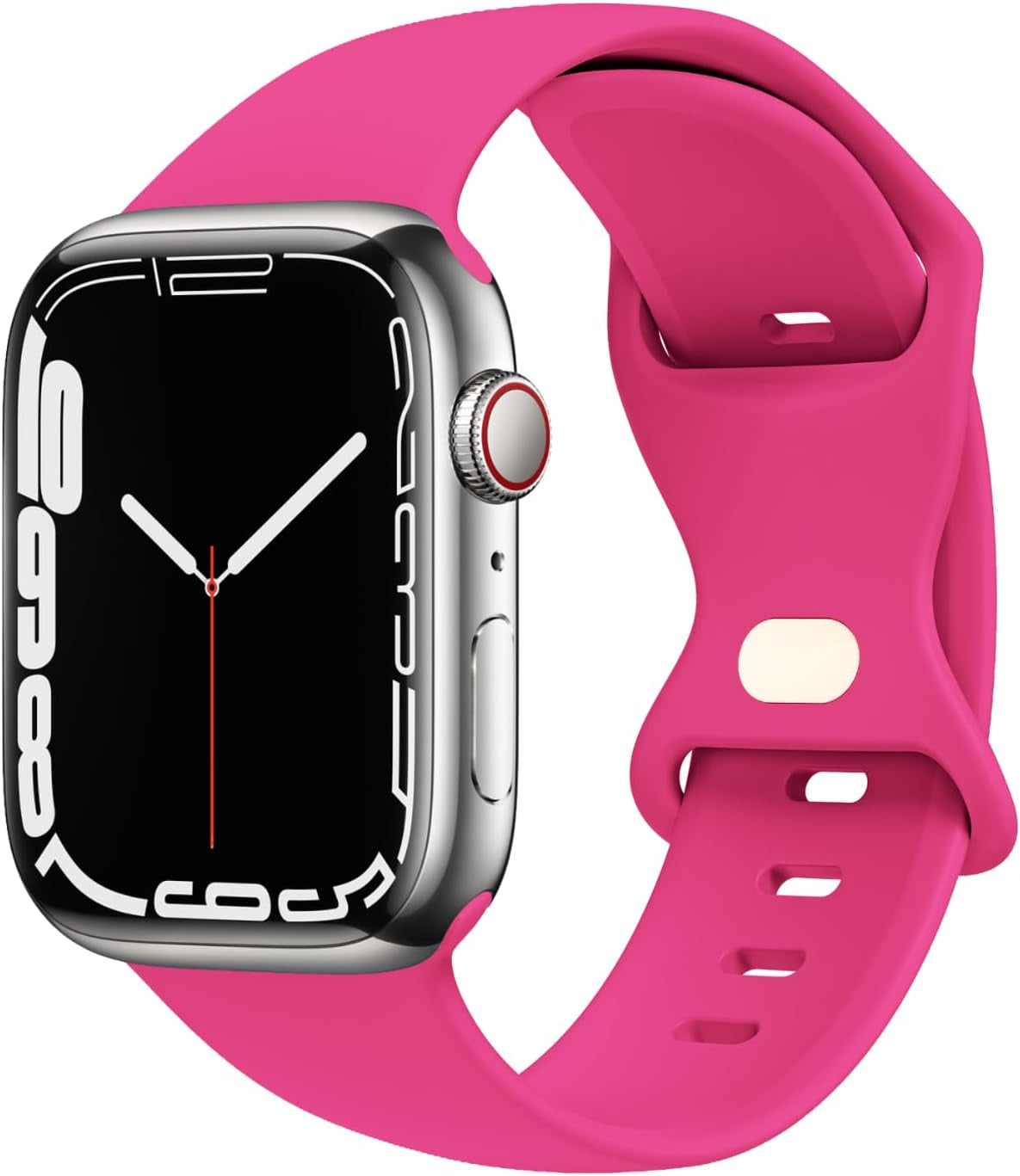 STG Sport Watch Band Compatible with Apple Watch Band 38Mm 40Mm 41Mm 42Mm 44Mm 45Mm 49Mm S/M M/L for Women/Men Waterproof Soft Silicone Replacement Strap Accessories for Iwatch Ultra SE Series 8/7/6/5/4/3/2/1 (38Mm/40Mm/41Mm S/M, Clover)  STG Hot Pink 38mm/40mm/41mm 