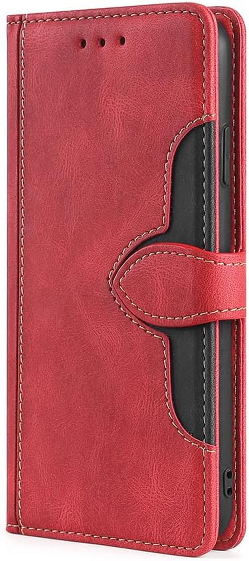 Fansipro Phone Cover Wallet Folio Case for LG G7 THINQ, Premium PU Leather Slim Fit Cover for G7 THINQ, 2 Card Slots, Easy Carry, Brown  Fansipro Red  
