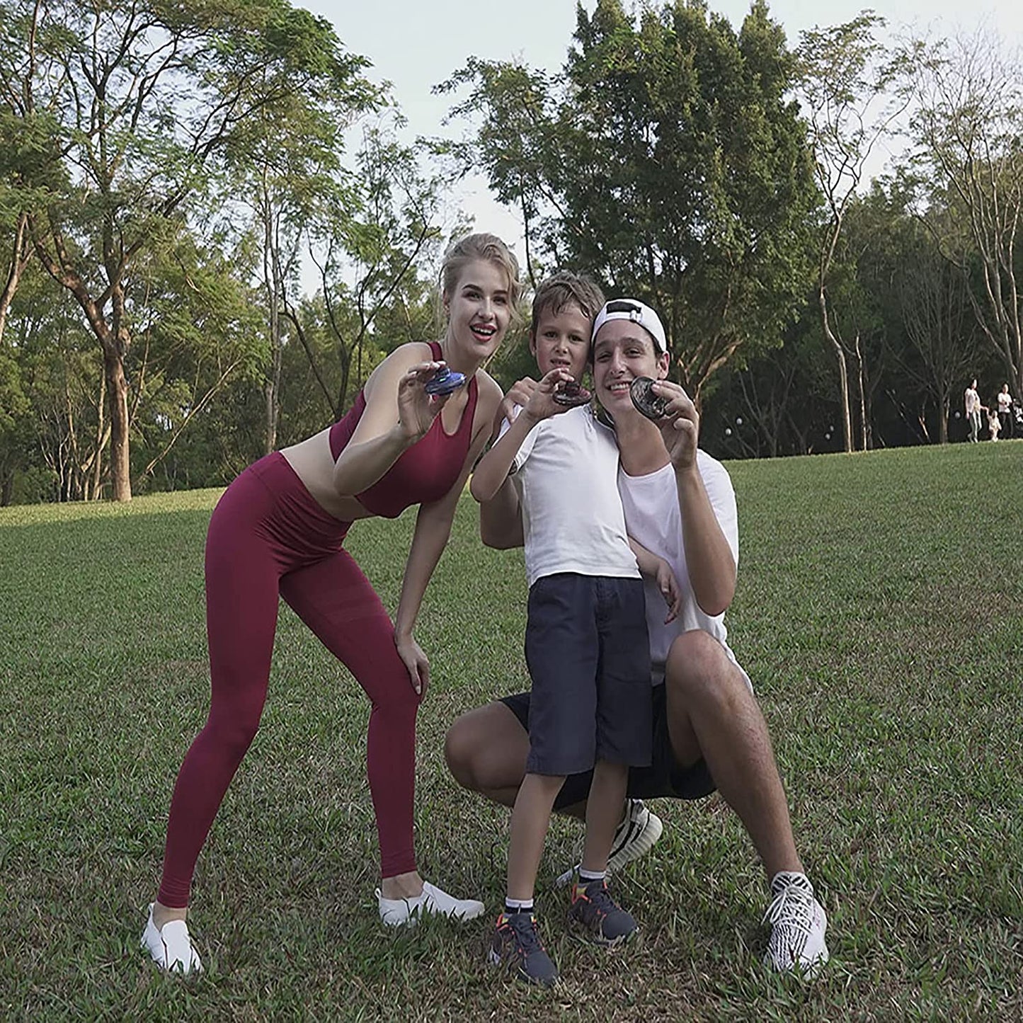 Taosmart Ifly Flying Spinner Mini Drone UFO Toy for Kids Hand Controlled Operated Ball Popular Gift Spinning and Fly like Boomerang with Led Light Dark  Taosmart   