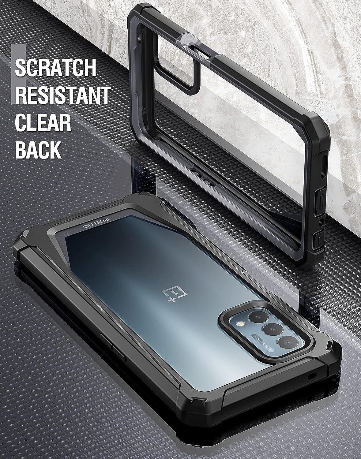 Poetic Guardian Series Case Designed for Oneplus Nord N200 5G, Full-Body Hybrid Shockproof Bumper Cover with Built-In Screen Protector, Black  Poetic   