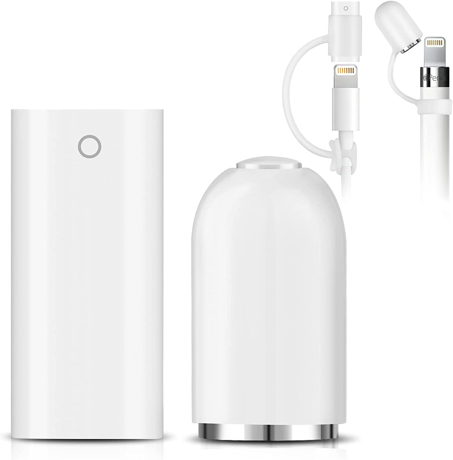 Charger Adapter and Magnetic Replacement Cap for Apple Pencil 1St Generation (Accessories with Adapter Tether and Silicone Protective Cap Holder Compatible with Apple Pen 1St Gen)  Hiicopa   