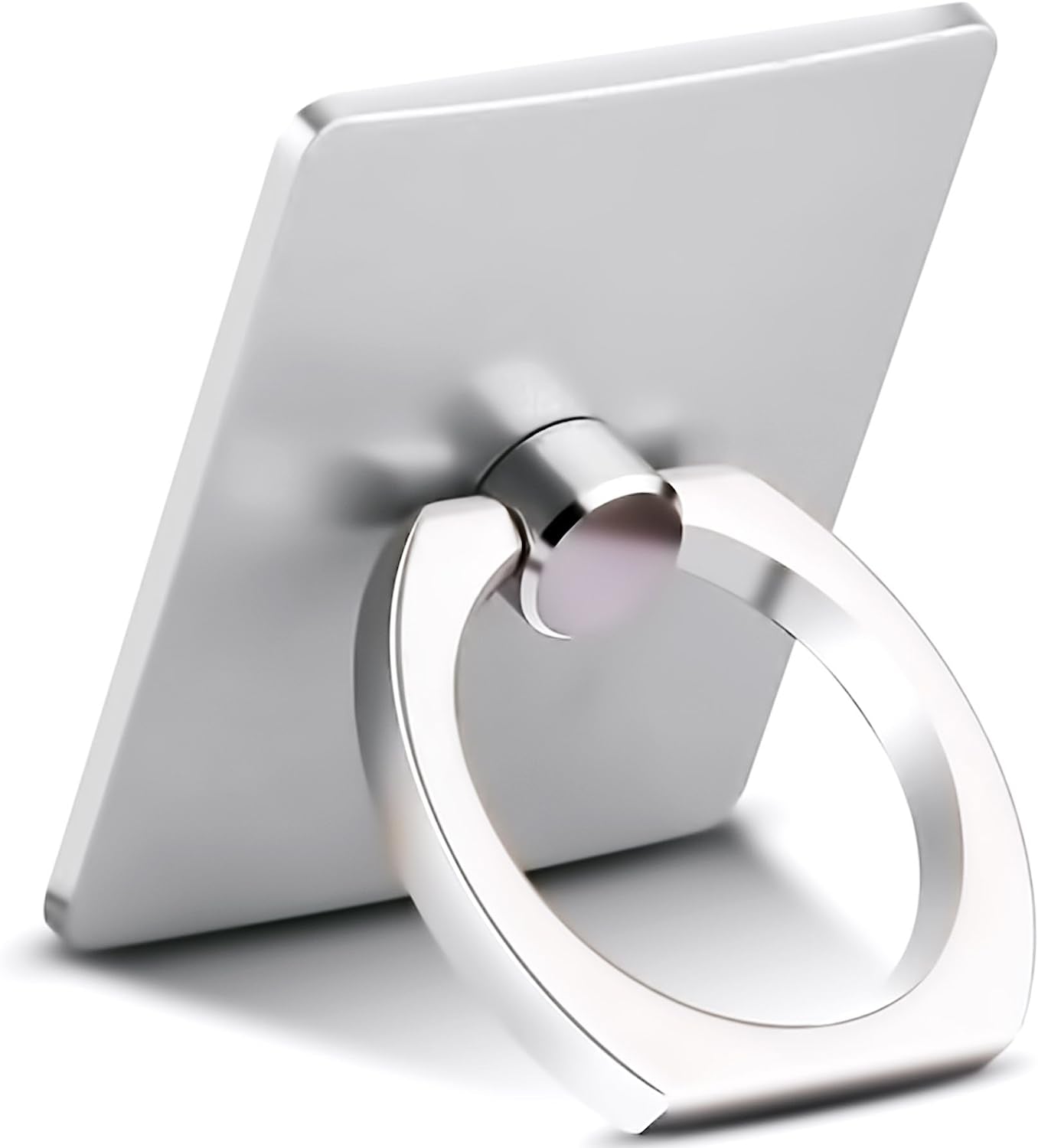 Finger Ring Stand, 360 Rotary Cell Phone Holder Finger Loop Grip Mount Universal Smartphone Kickstand,Ieugen Compatible with Iphone 14/Iphone 13/Galaxy S23/Galaxy S22/Galaxy  iEugen silver  