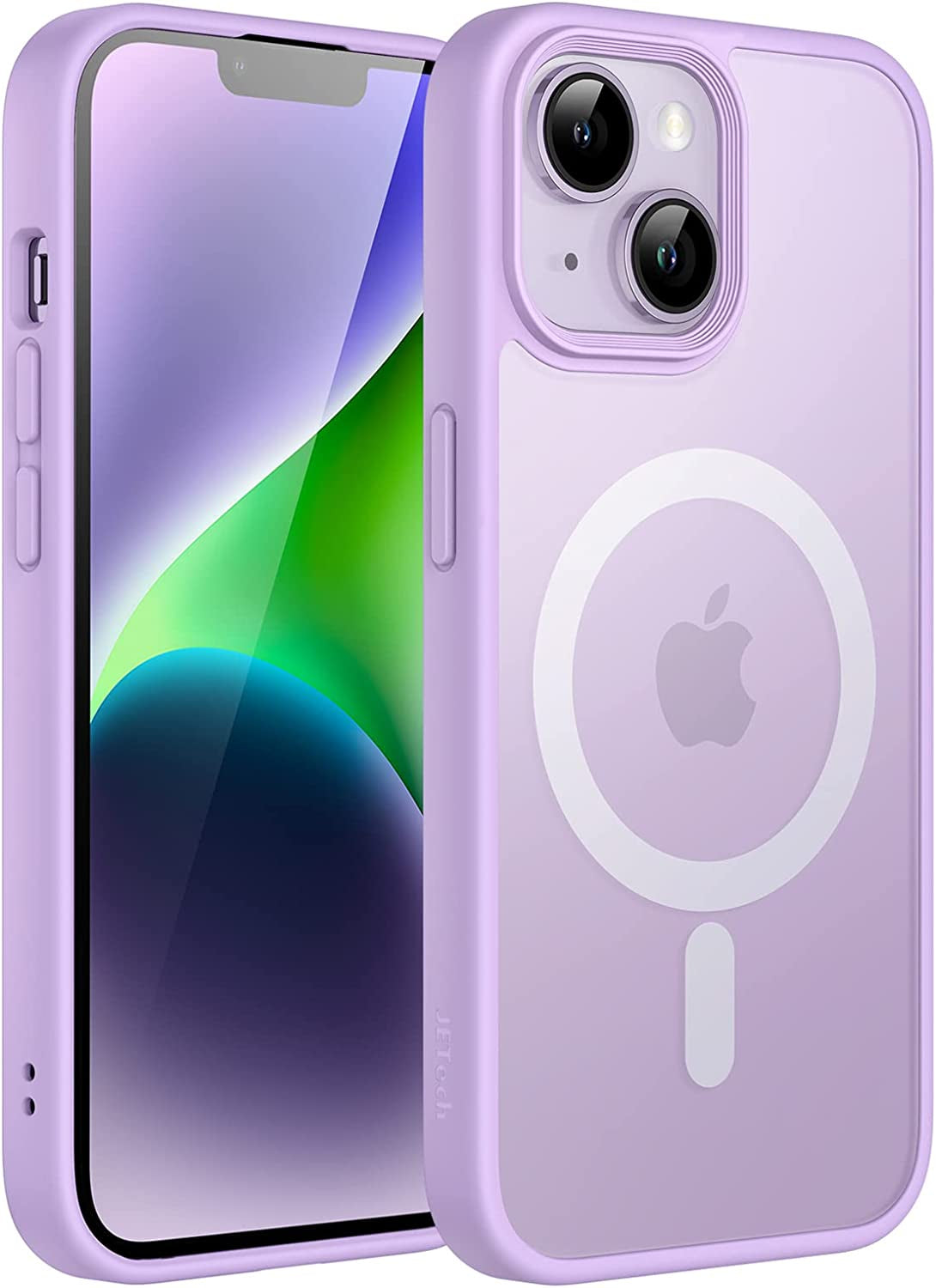 Jetech Magnetic Case for Iphone 14 6.1-Inch Compatible with Magsafe, Translucent Matte Back Slim Shockproof Phone Cover (Storm Blue)  JETech Light Purple  