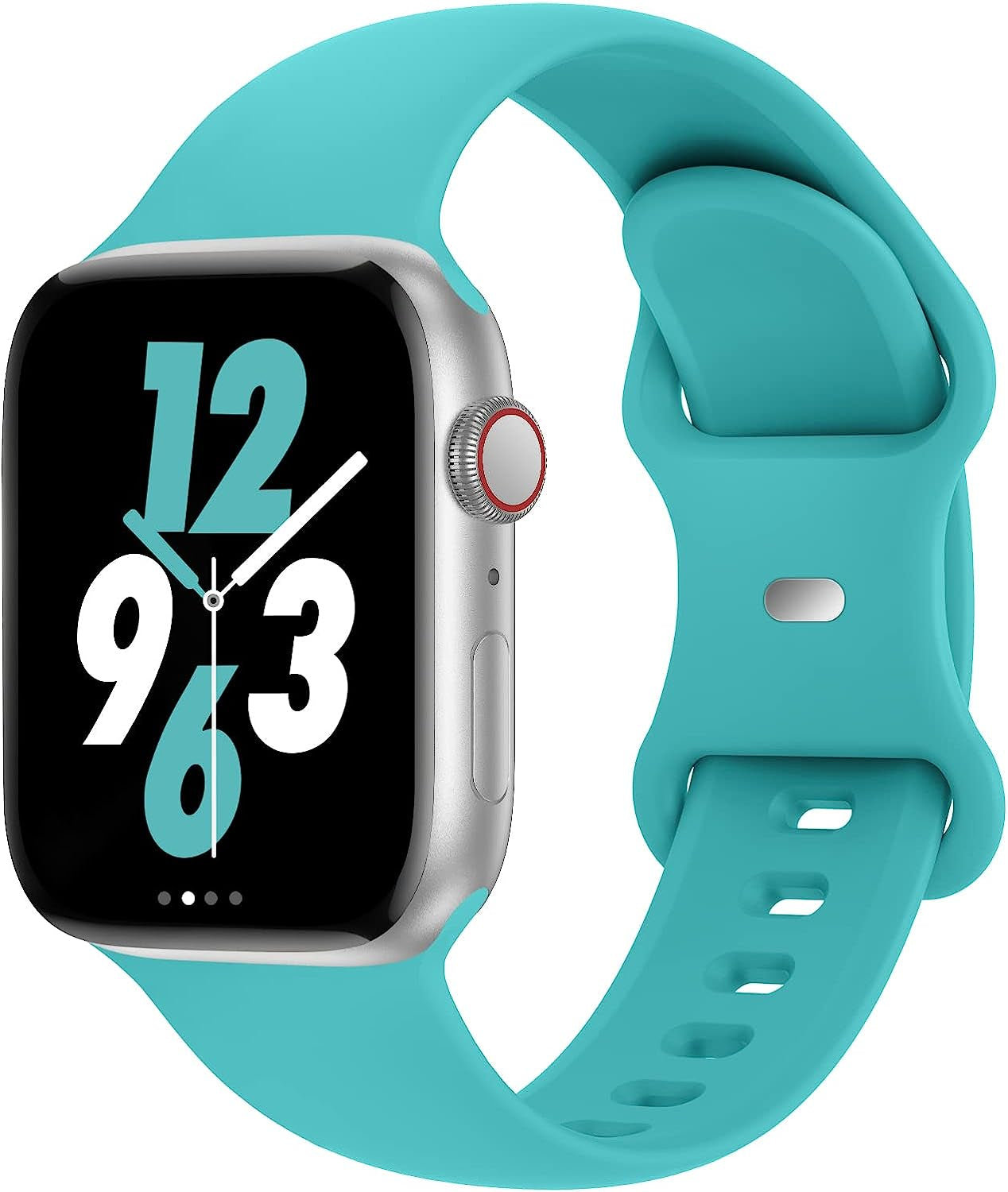 Acrbiutu Bands Compatible with Apple Watch 38Mm 40Mm 41Mm 42Mm 44Mm 45Mm 49Mm, Replacement Soft Silicone Sport Accessory Strap Wristbands for Iwatch Series Ultra 8/7/6/5/4/3/2/1 SE Women Men  Acrbiutu B,Teal 38/40/41mm S/M 