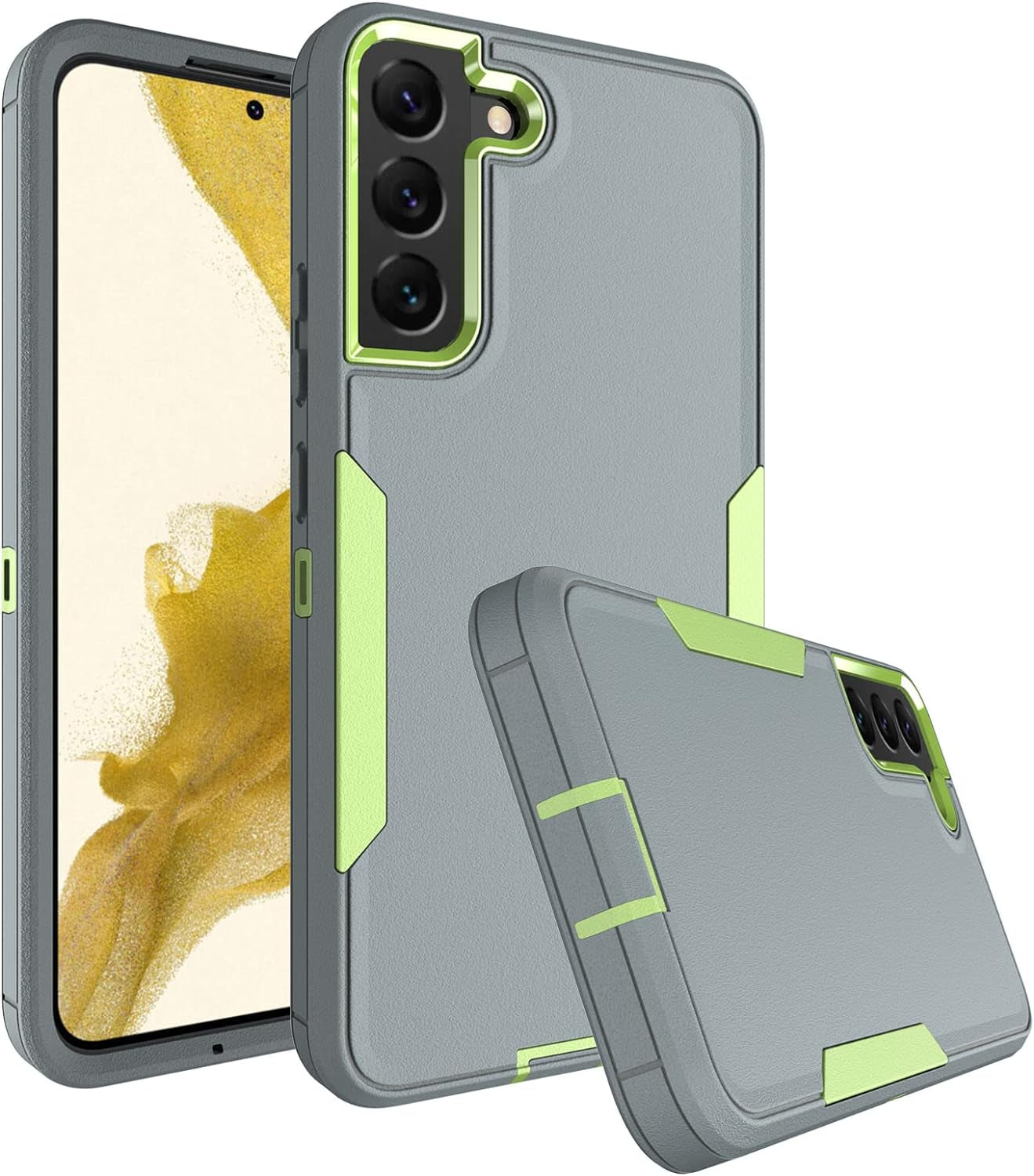 Dahkoiz for Samsung Galaxy S22 plus Case, Dust-Proof Port Cover, Full Body Durable Silicone Rubber Phone Case for Samsung Galaxy S22 plus 5G, Black  UNISMART INC Galaxy S22 Plus Case Deep Grey Galaxy S22 Plus 