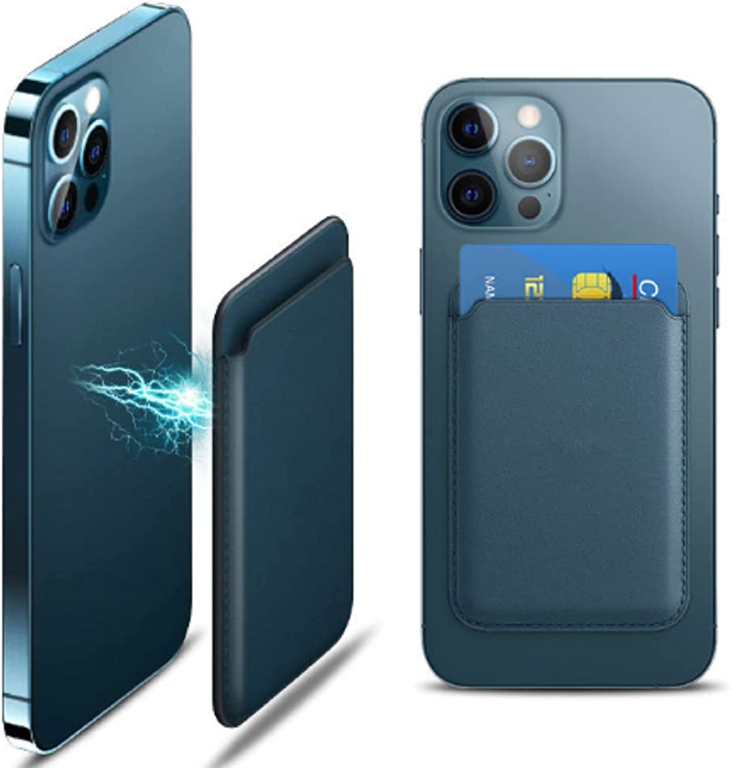 Strong Magnetic Card Holder Leather Wallet with Magsafe for Apple Iphone 14 Pro Max/14 Plus/14 Pro/14/13 Pro Max/13 Pro/13/13 Mini/12 Max/12/12 Pro/12 Mini, (Black)  Tahamus   