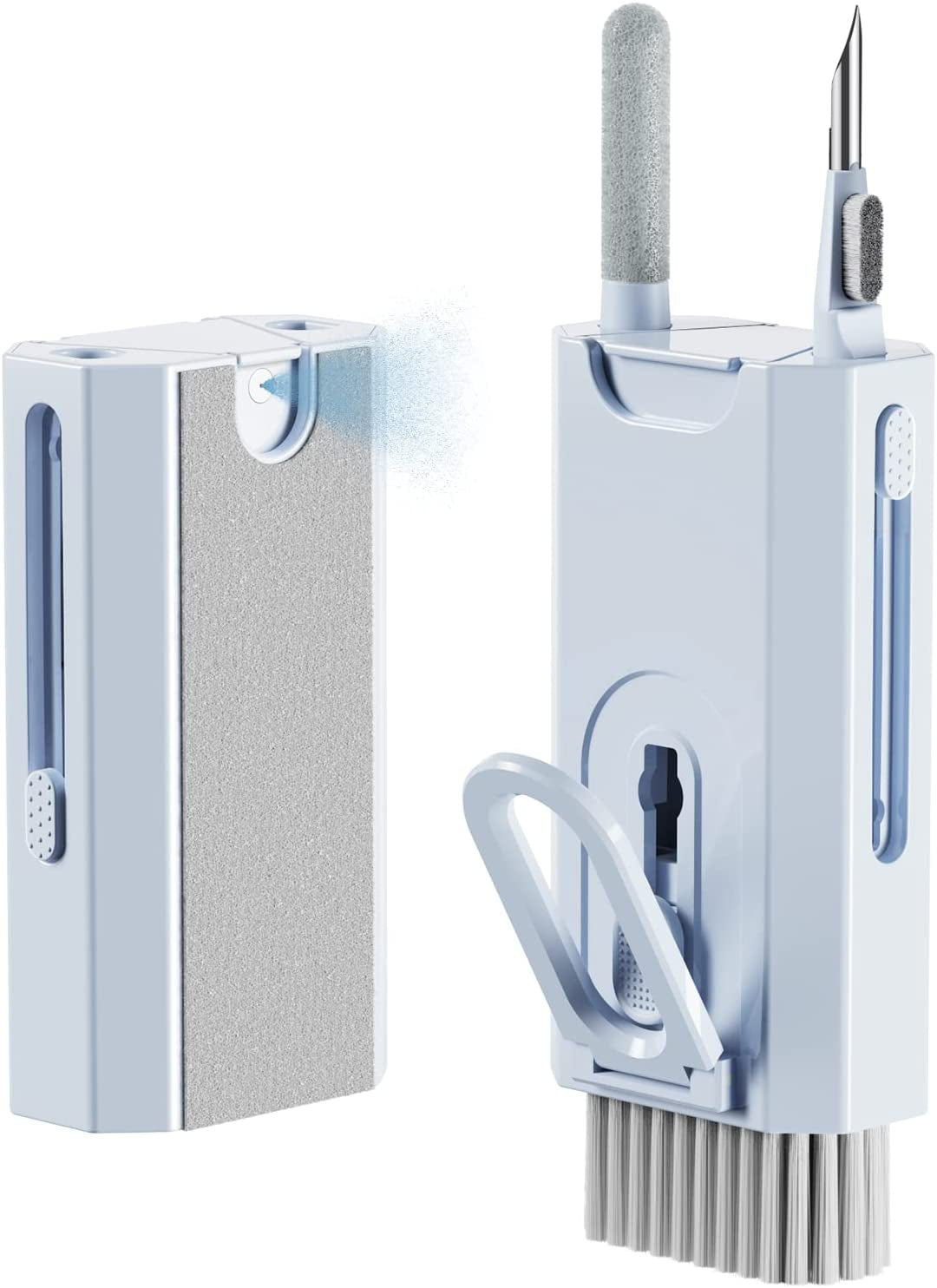 Aijeff Cleaner Kit for Airpod, Keyboard Cleaner for Laptop, Macbook, Screen Cleaner with Spray and Microfiber Cloth, Multifunctional Cleaning Kit for Keyboard, Earphone, Smartphone, Tablet-White  Aijeff Blue  