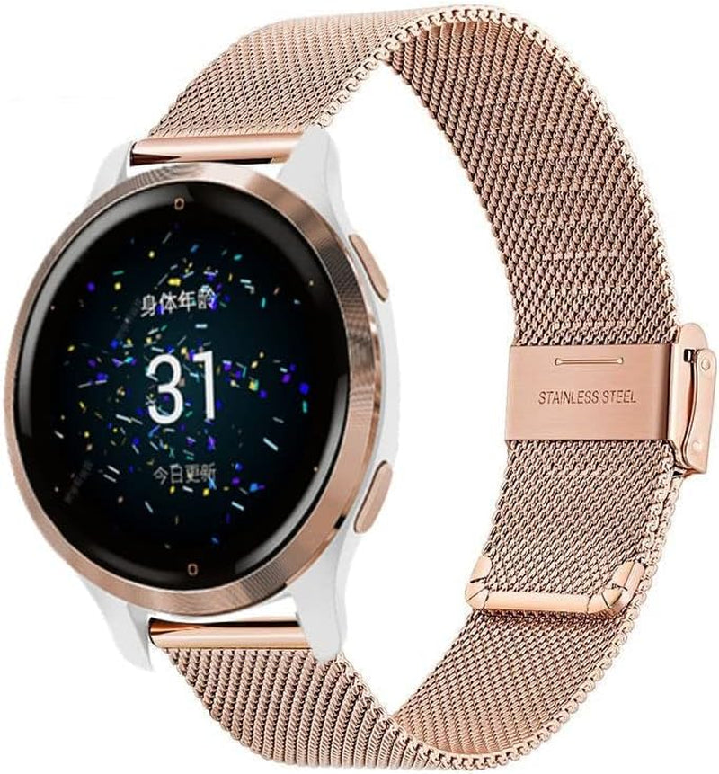 Wscebck for Garmin Vivoactive 3 4 4S Strap Milanese Metal Watch Band for Garmin Accessoires Forerunner 245/645 Venu 2S 2 SQ Bracelet  Wscebck   