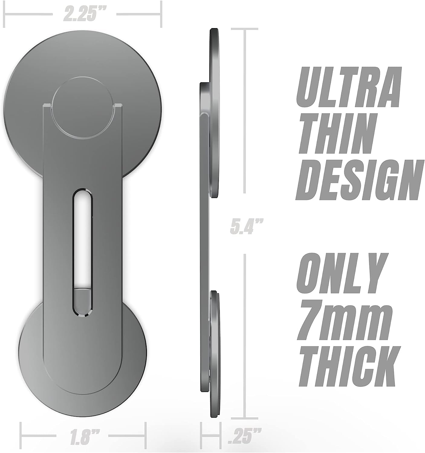 ICONIT Continuity Flip Iphone Laptop Mount - Slim Magnetic Phone Holder Swivels 180° for Laptops and Monitors - Adjustable Magnetic Arm - Compatible with Iphone 14/13/12 plus Pro Max (Gray)  ICONIT   