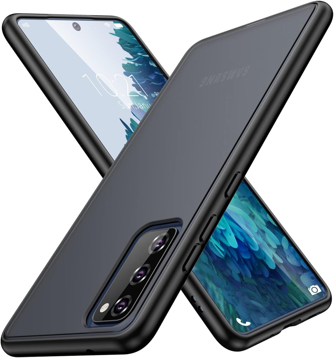 Rayboen Case for Samsung Galaxy S20 FE, Carbon Fiber Design [Military Grade Protection] Heavy Duty Shockproof Protective Case, Anti-Scratch Ultra Slim Cover for Galaxy S20 FE 5G, 6.5 Inch Black  Rayboen B- Matte  