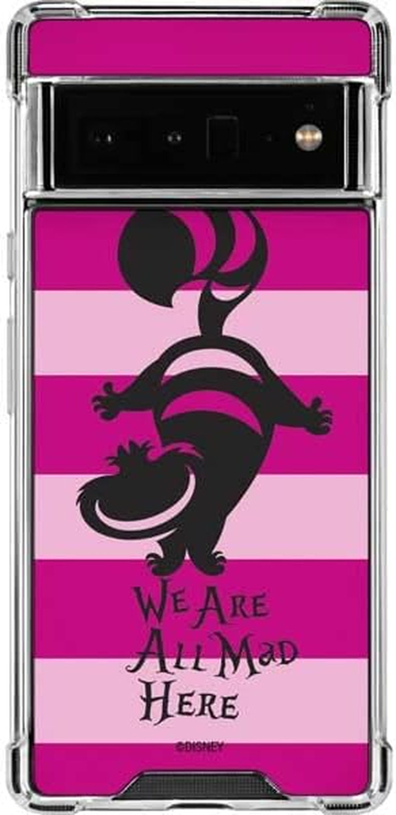 Skinit Clear Phone Case for Google Pixel 6 Pro - Officially Licensed Disney Cheshire Cat We Are All Mad Here Design  Skinit   