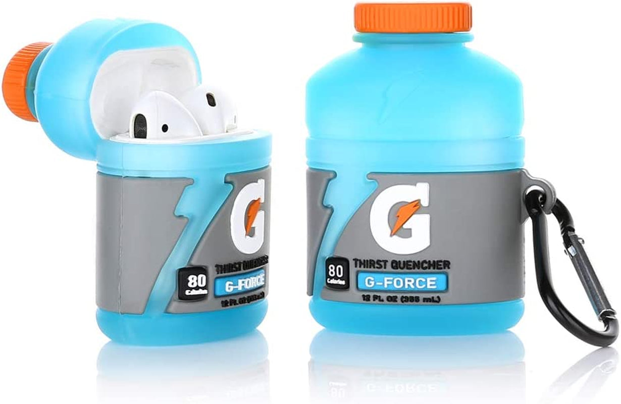 Suublg Cute Case for Airpods 2Nd/1St Generation 2019/2016, 3D Chocolate Snack Drink Skin Design Silicone Case Protective Shockproof Covers with Keychain for Airpods Earbuds  Suublg Gaob  