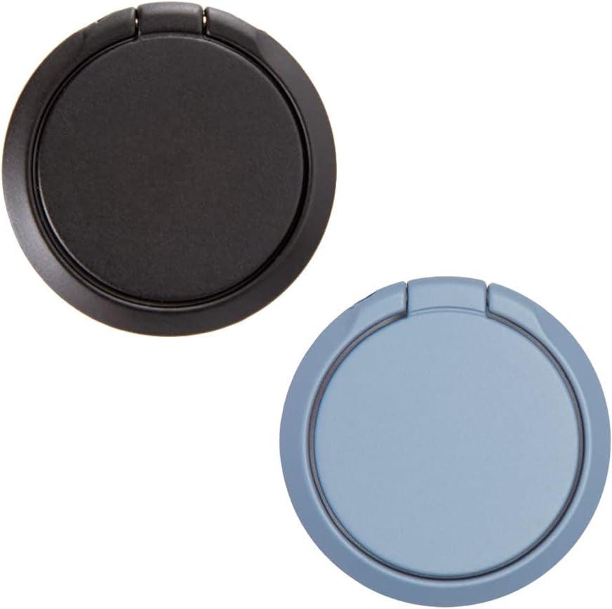 Cell Phone Ring Holder for Hand, Phone Back Ring Grip for Finger and Case (Black)  SUNURS Black + Sierra Blue  