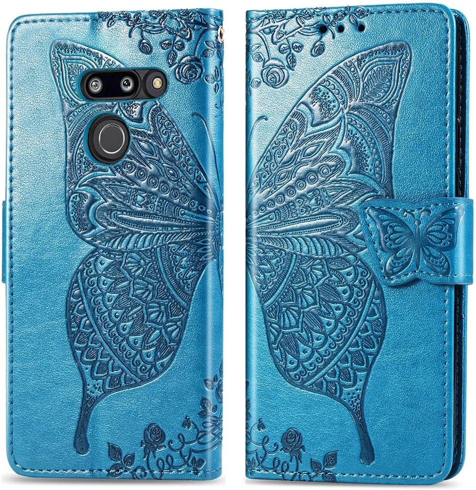 NKECXKJ LG G8 Thinq Case, Design for LG G8/G8 Thinq Case with Card Holder Stand Kickstand for Women Men Girls Boys,Lgg8/G8Thinq Wallet Cute PU Leather Flip Protective Cover 6.1 Inch-Blue  NKECXKJ   