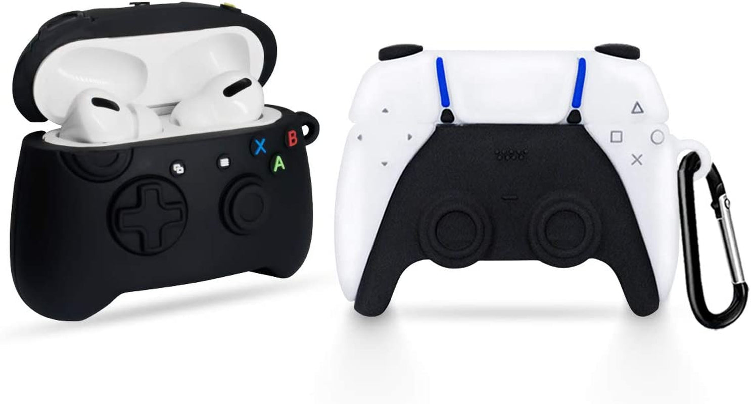 [2Pack]Game Controller Airpods Pro Case/Airpods Pro 2 Case, 3D Cute Fashion Cool Airpods Pro 2 Cover Case, Unique Stylish Funny Protective Skin Accessories Airpod Pro Silicone Case for Boys Girls Men  WQNIDE   