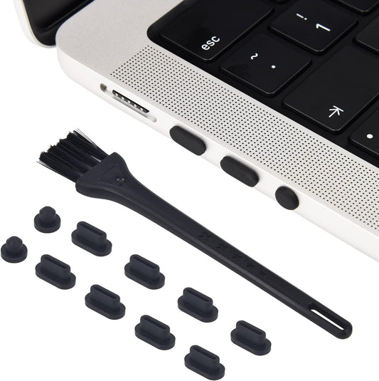 10PCS Dust Plugs Cover for Macbook Pro 14" 16" M2 M1,Macbook Air 13.6" 15.3" M2 A2681 M1 A2337 A2179 A1932 2022-2018,Macbook Pro 13 M1 M2 A2338/ Pro 15 A1707 A1990,Silicone USB C anti Dust Plug Caps  DAMMOMKO   