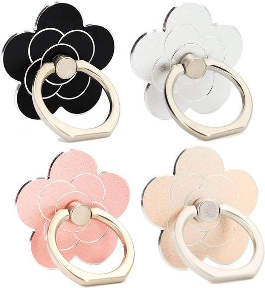 Cell Phone Ring Holder Flower,Fwaytech 360 Rotate Metal Finger Ring Socket Grip Kickstand for Smartphones,4Pack (Flower4)  Shenzhen Fway Technology Ltd   