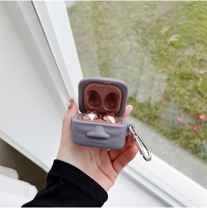 Fit Designed for Samsung Galaxy Buds2 Pro (2022) /Galaxy Buds 2 (2021) /Galaxy Buds Live (2020) /Galaxy Buds Pro (2021), Suublg Silicone Charging Case Protection Cover with Keychain (Estones)  Suublg   