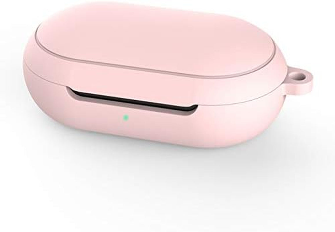 Earphone Storage Case Fashion Soft Silicone Full Protective Cover Case for Samsung Galaxy Buds (Buds+) with Anti-Loss Hook Tools Soft Earbuds Carrying Case Protective Accessories (Pink)  awtpm   