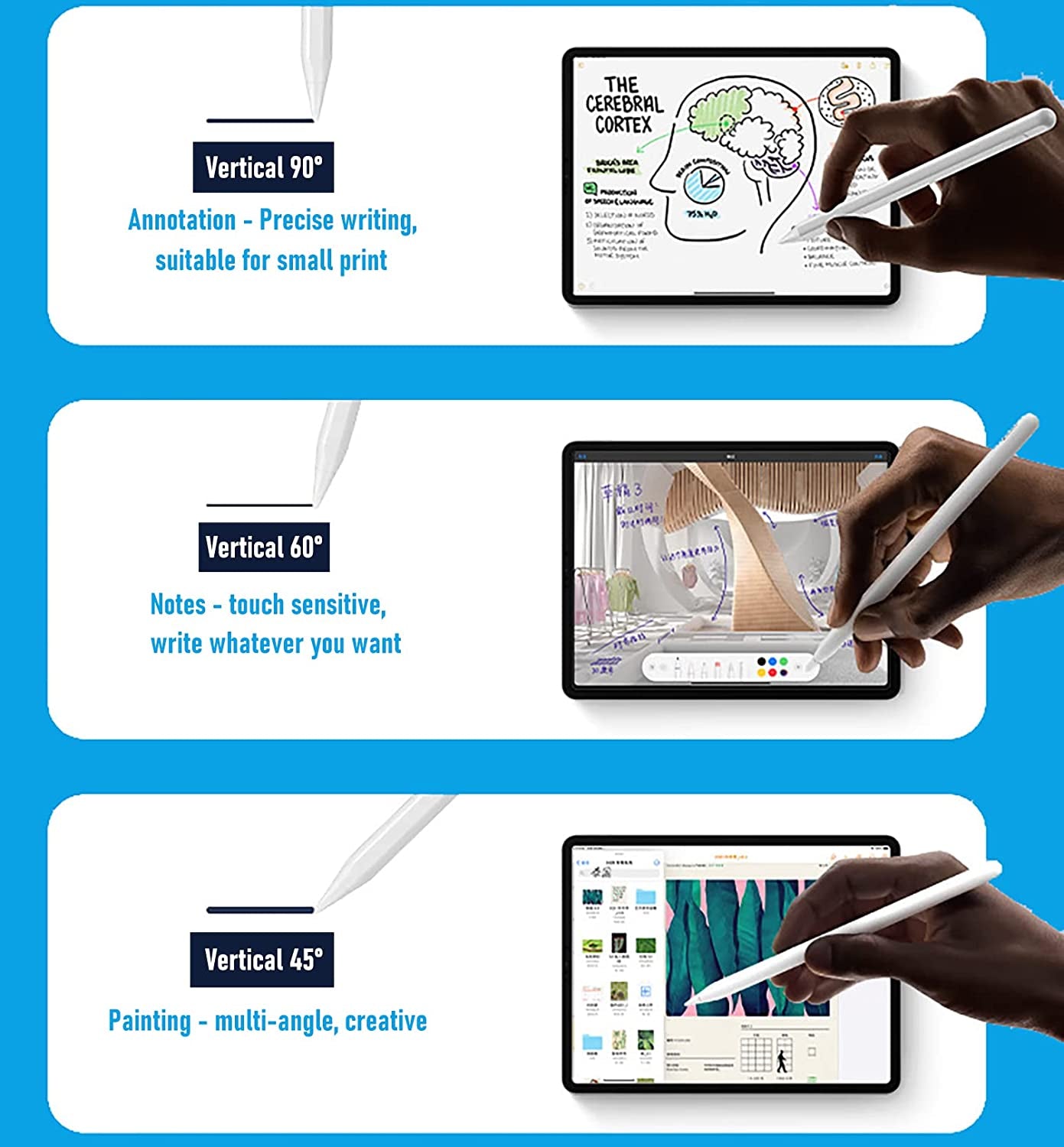 Replacement Tip Compatible with Apple Pencil 1St Gen and 2Nd Gen & Ipad Pro Pencil - Precise Control - Wear-Resistant, White 4Pack  GoBestDirect   