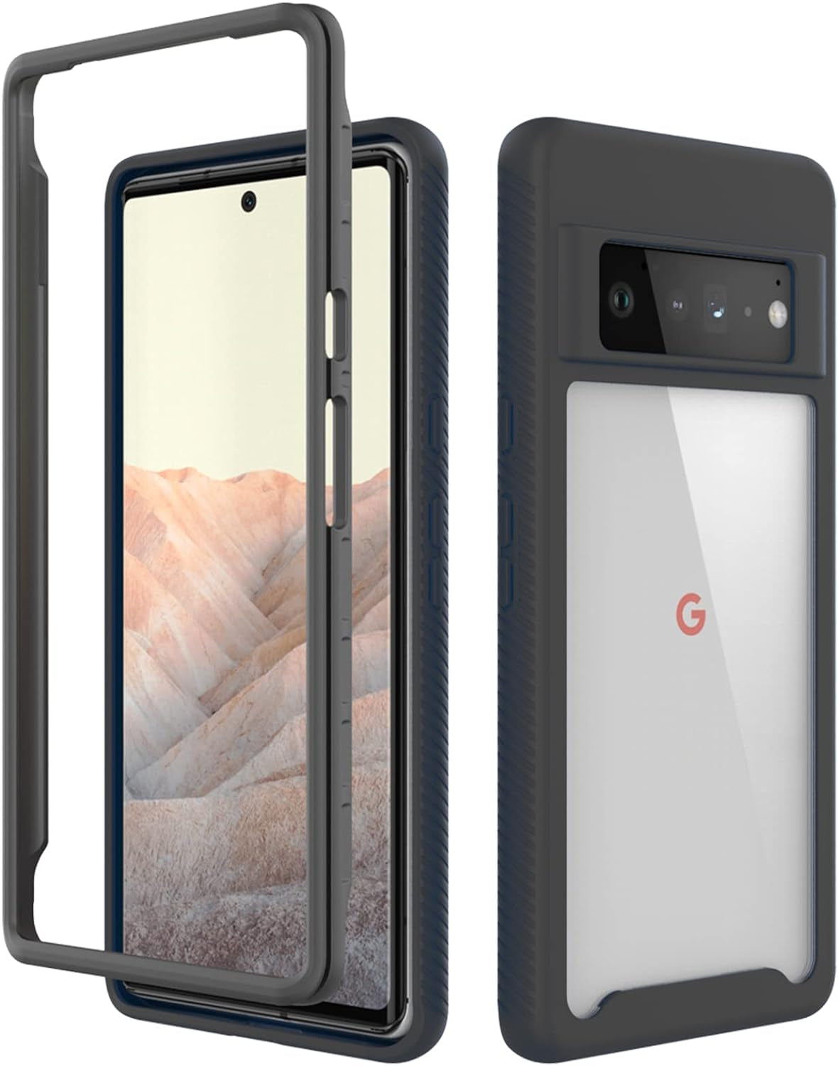 Ailiber Compatible with Google Pixel 6 Pro Case, Pixel 6 Pro Crystal Clear Rugged Bumper Case[Not Fit Pixel 6], Full Body Shockproof Protective, Dual-Layer TPU Anti-Scratch Cover for Pixel 6 Pro-Black  Ailiber   