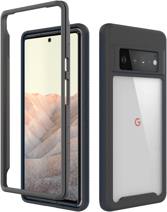 Ailiber Compatible with Google Pixel 6 Pro Case, Pixel 6 Pro Crystal Clear Rugged Bumper Case[Not Fit Pixel 6], Full Body Shockproof Protective, Dual-Layer TPU Anti-Scratch Cover for Pixel 6 Pro-Black  Ailiber   