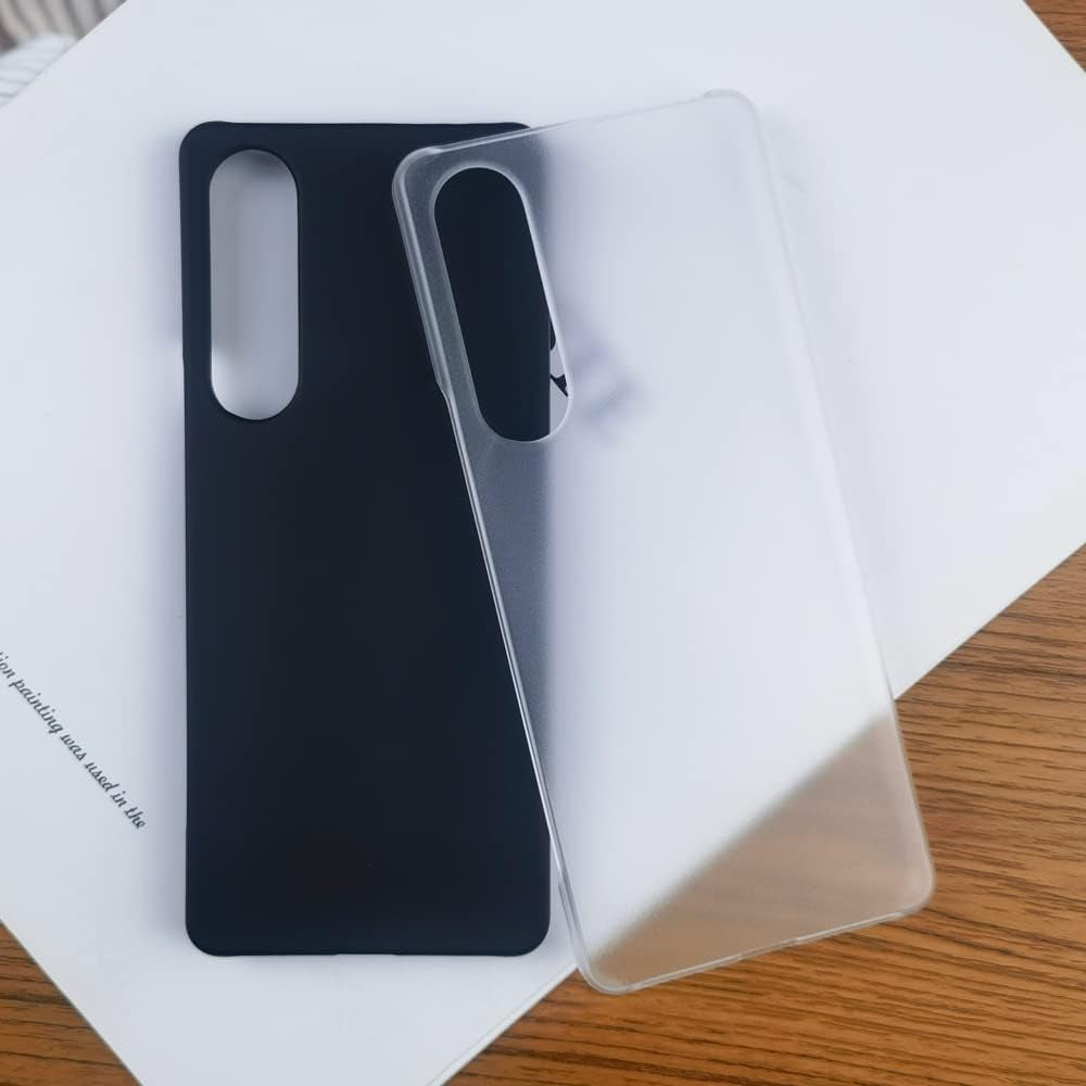 Ultra-Thin Smooth Matte PC Case for Sony Xperia Xp 1 10 V 1V 10V Anti-Fingerprint Hard Protective Back Cover (Transparent,Xperia 1 V)  HANPINYOU   