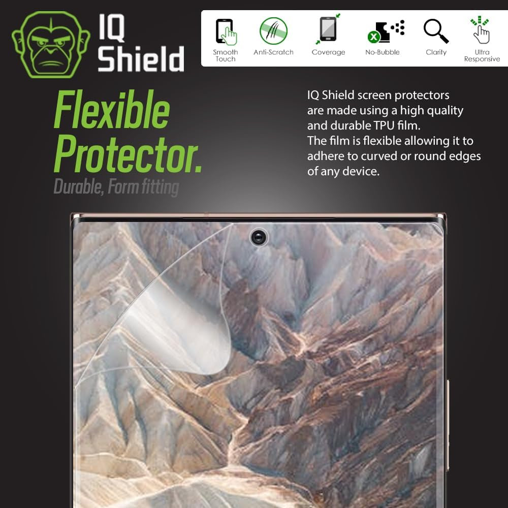 Iqshield Screen Protector Compatible with Samsung Galaxy Note 20 Ultra (6.9 Inch)(2-Pack)(Case Friendly) Anti-Bubble Clear TPU Film  IQShield   