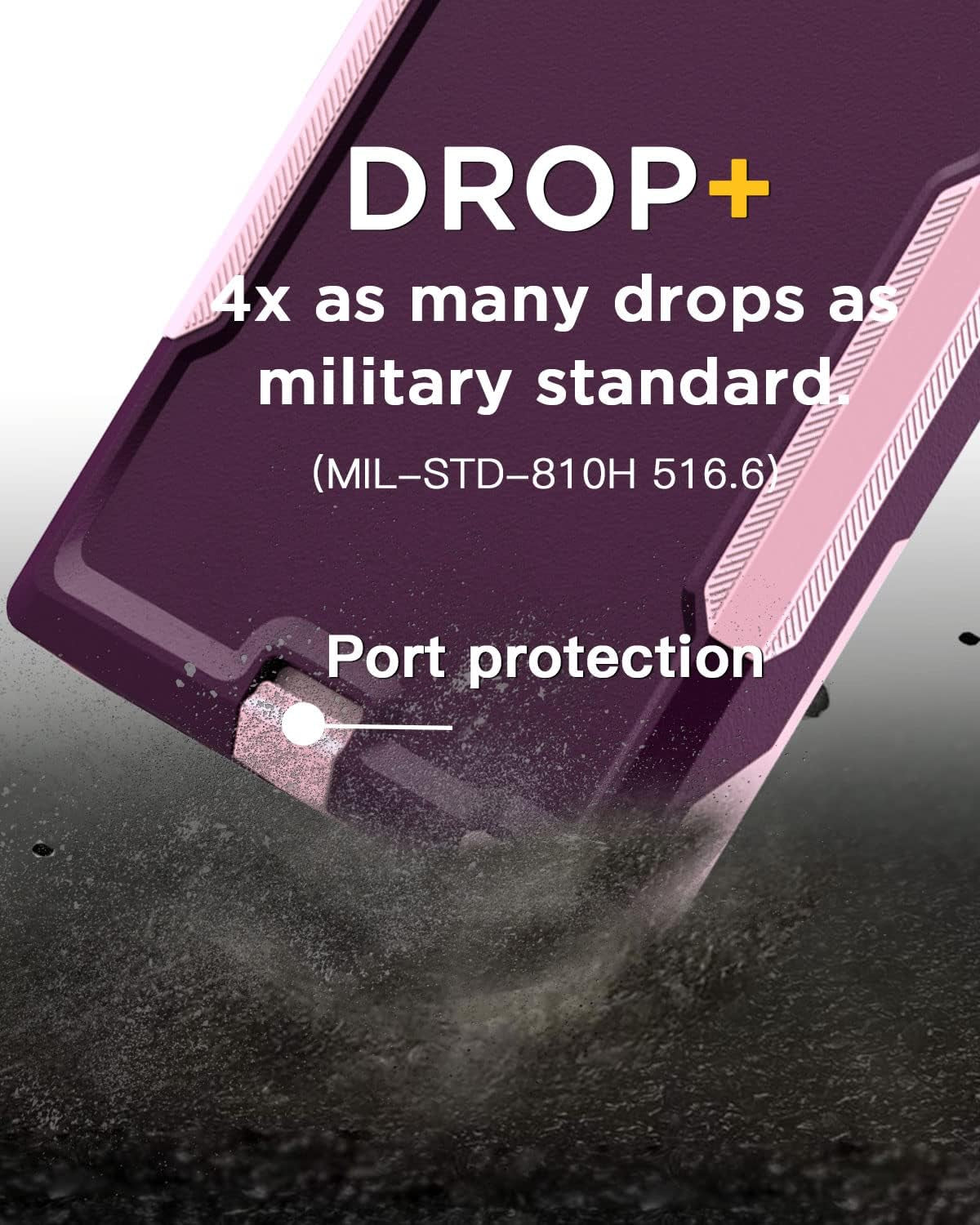 Aicase for Samsung Galaxy S23 Ultra Case,Heavy Duty Drop Protection Full Body Rugged Shockproof Military Protective Tough Durable Cover for Samsung Galaxy S23 Ultra 6.8"_Burgundy/Pink  AICase   