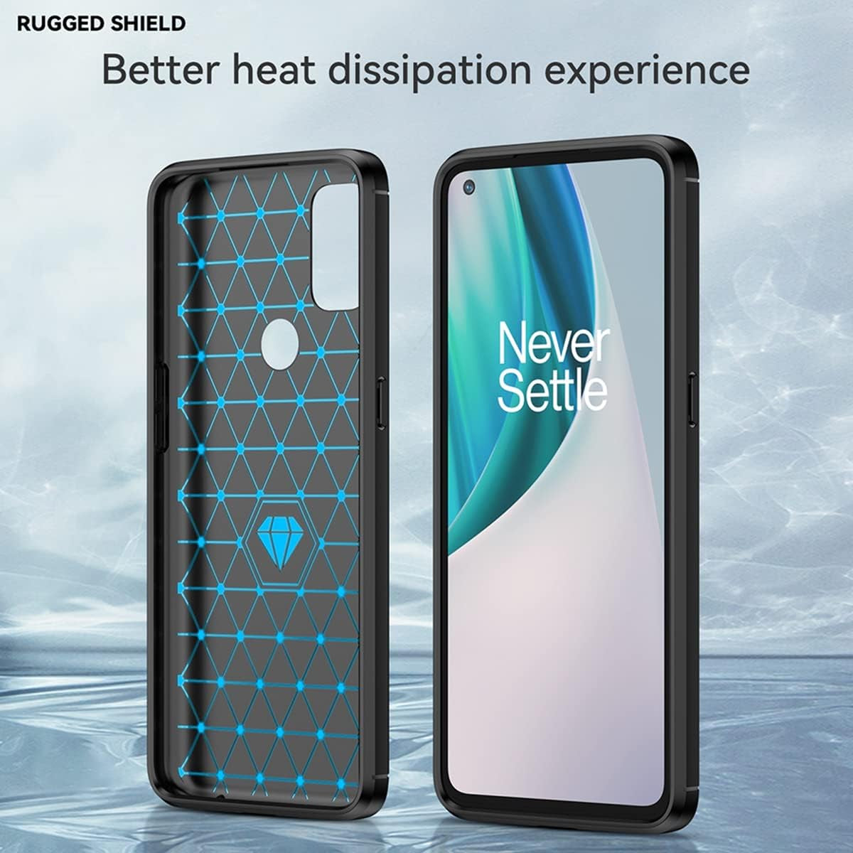 KOARWVC Phone Case for Oneplus Nord N10 5G Case,Oneplus N10 5G BE2029 Case Carbon Fiber Shockproof Rugged Shield Anti-Scratch Soft TPU Back Cover Protective Cases for Oneplus Nord N10 5G (Black)  KOARWVC   