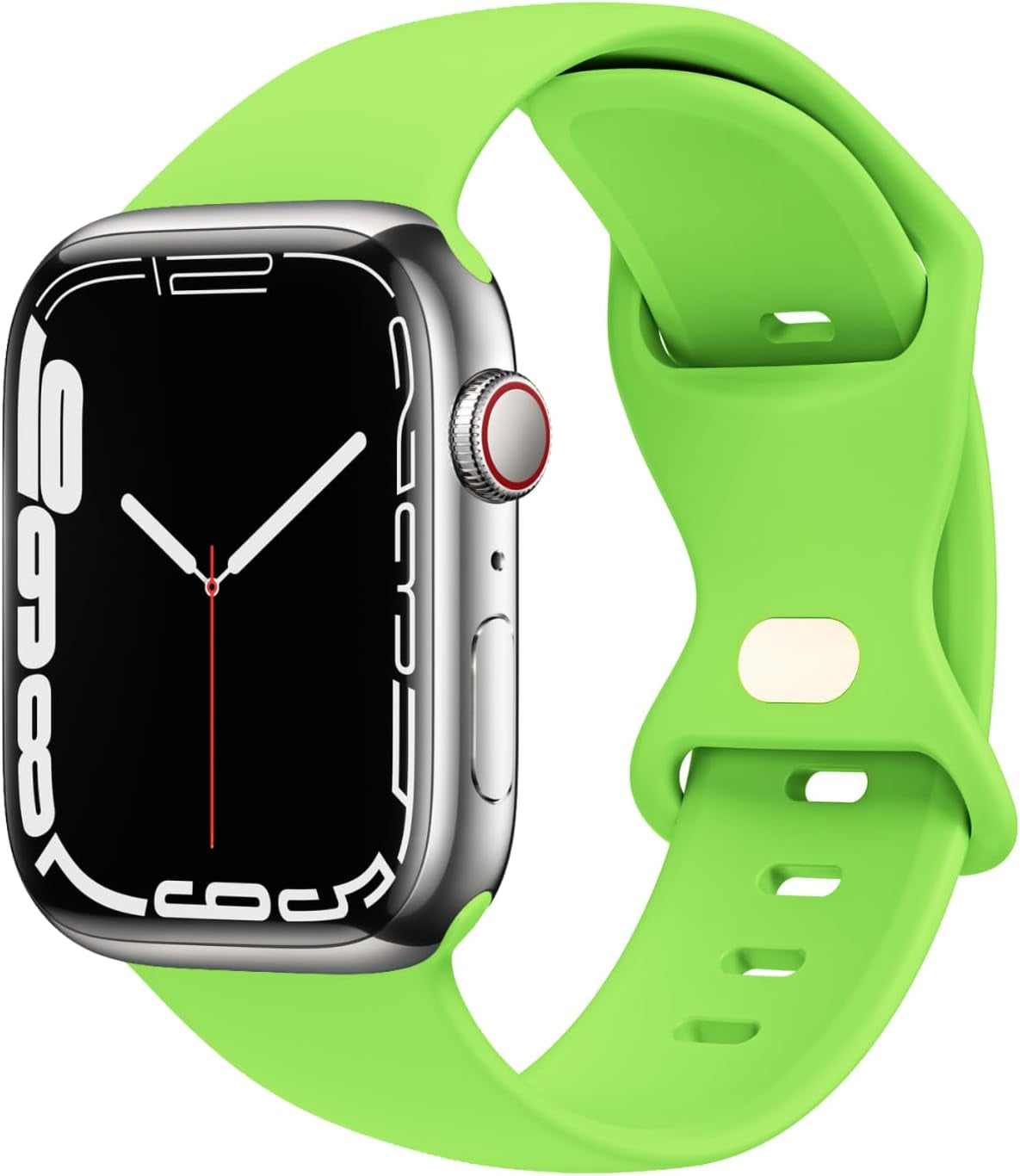 STG Sport Watch Band Compatible with Apple Watch Band 38Mm 40Mm 41Mm 42Mm 44Mm 45Mm 49Mm S/M M/L for Women/Men Waterproof Soft Silicone Replacement Strap Accessories for Iwatch Ultra SE Series 8/7/6/5/4/3/2/1 (38Mm/40Mm/41Mm S/M, Clover)  STG Apple Green 38mm/40mm/41mm 