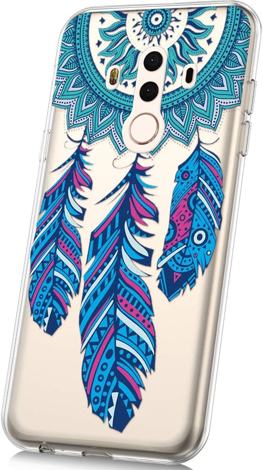 PHEZEN Case for Huawei Mate 10 Pro Case,Cute Art Design Soft Flexible Crystal Clear TPU Silicone Rubber Case Ultra Thin Transparent TPU Bumper Cover Phone Case for Huawei Mate 10 Pro,Blue Dreamcatcher  PHEZEN   