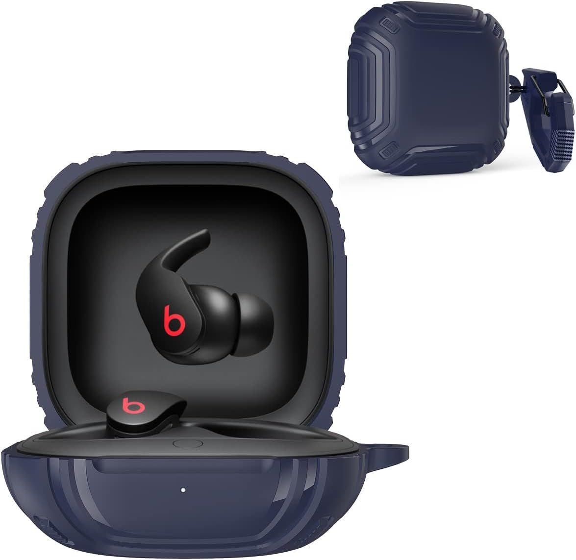 Upgraded Armor Case for Beats Fit Pro 2021,BEILUOJIA Shockproof Protective Beats Fit Pro Earbuds Case Cover with Keychain Accessories for Men Women Black  BEILUOJIA Midnight Blue  